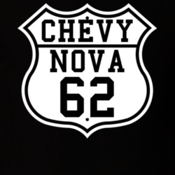 Highway Route 1962 Chevy Nova Classic Car T Shirt