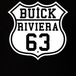 Highway Route 1963 Buick Riviera Classic Car T Shirt
