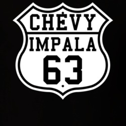 Highway Route 1963 Chevrolet Impala Classic Car T Shirt