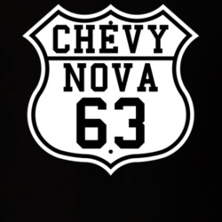 Highway Route 1963 Chevy Nova Classic Car T Shirt