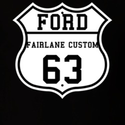 Highway Route 1963 Fairlane Classic Car T Shirt