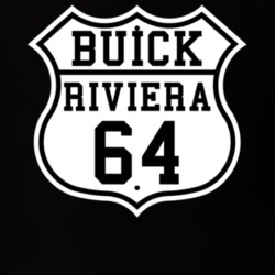 Highway Route 1964 Buick Riviera Classic Car T Shirt