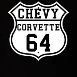 Highway Route 1964 Chevrolet Corvette Classic Car T Shirt
