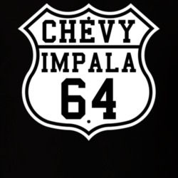 Highway Route 1964 Chevrolet Impala Classic Car T Shirt