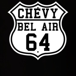 Highway Route 1964 Chevy Bel Air Classic Car T Shirt