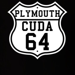 Highway Route 1964 Plymouth Barracuda Classic Car T Shirt