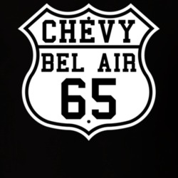 Highway Route 1965 Chevy Bel Air Classic Car T Shirt