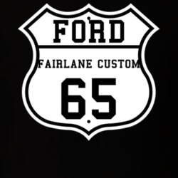 Highway Route 1965 Fairlane Classic Car T Shirt