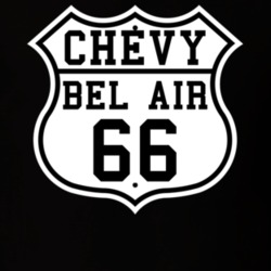 Highway Route 1966 Chevy Bel Air Classic Car T Shirt