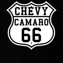 Highway Route 1966 Chevy Camaro Classic Car T Shirt
