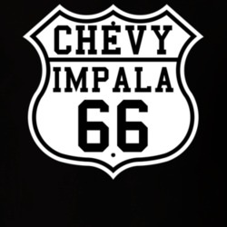 Highway Route 1966 Chevy Impala Classic Car T Shirt
