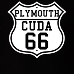 Highway Route 1966 Plymouth Barracuda Classic Car T Shirt