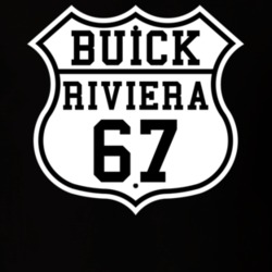 Highway Route 1967 Buick Riviera Classic Car T Shirt
