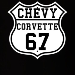 Highway Route 1967 Chevrolet Corvette Classic Car T Shirt