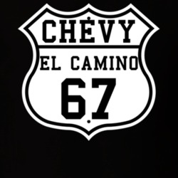 Highway Route 1967 Chevrolet El Camino Classic Car T Shirt