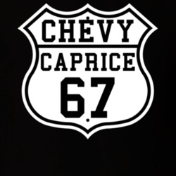 Highway Route 1967 Chevy Caprice Classic Car T Shirt