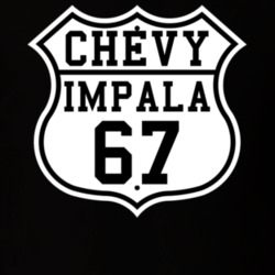 Highway Route 1967 Chevy Impala Classic Car T Shirt