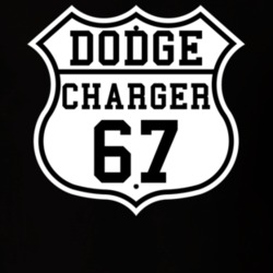 Highway Route 1967 Dodge Charger Classic Car T Shirt