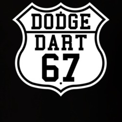 Highway Route 1967 Dodge Dart Classic Car T Shirt
