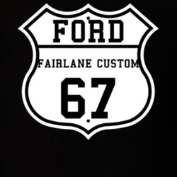 Highway Route 1967 Fairlane Classic Car T Shirt