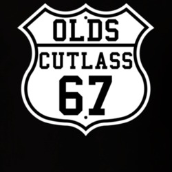 Highway Route 1967 Oldsmobile CutlaSS Classic Car T Shirt