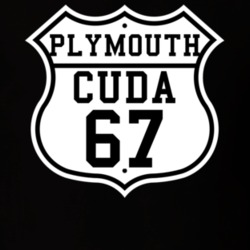 Highway Route 1967 Plymouth Barracuda Classic Car T Shirt