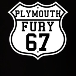 Highway Route 1967 Plymouth Fury Classic Car T Shirt