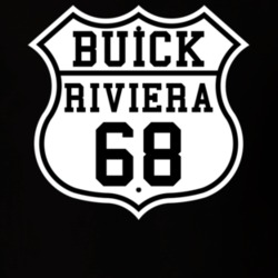 Highway Route 1968 Buick Riviera Classic Car T Shirt