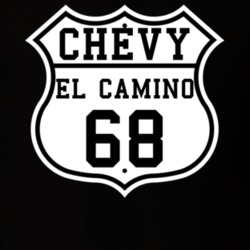 Highway Route 1968 Chevrolet El Camino Classic Car T Shirt
