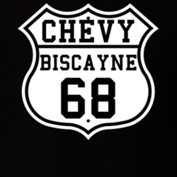 Highway Route 1968 Chevy Biscayne Classic Car T Shirt
