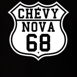 Highway Route 1968 Chevy Nova Classic Car T Shirt