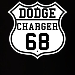 Highway Route 1968 Dodge Charger Classic Car T Shirt