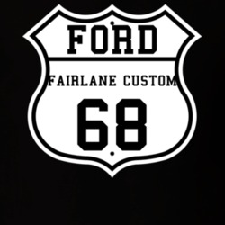 Highway Route 1968 Fairlane Classic Car T Shirt