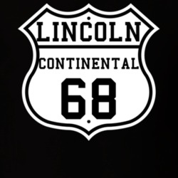 Highway Route 1968 Lincoln Continental Classic Car T Shirt