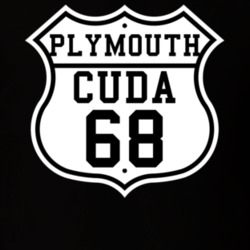Highway Route 1968 Plymouth Barracuda Classic Car T Shirt