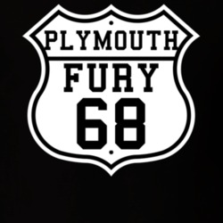 Highway Route 1968 Plymouth Fury Classic Car T Shirt