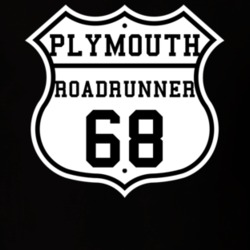 Highway Route 1968 Plymouth Roadrunner Classic Car T Shirt