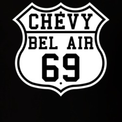 Highway Route 1969 Chevy Bel Air Classic Car T Shirt