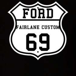 Highway Route 1969 Fairlane Classic Car T Shirt
