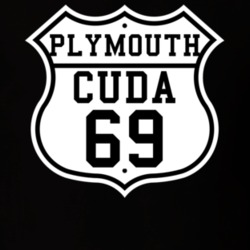 Highway Route 1969 Plymouth Barracuda Classic Car T Shirt