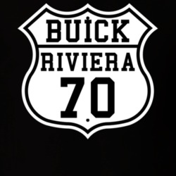 Highway Route 1970 Buick Riviera Classic Car T Shirt