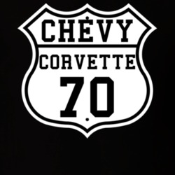 Highway Route 1970 Chevrolet Corvette Classic Car T Shirt