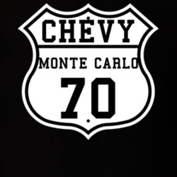 Highway Route 1970 Chevrolet Monte Carlo Classic Car T Shirt