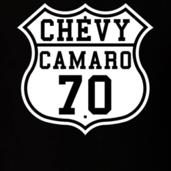 Highway Route 1970 Chevy Camaro Classic Car T Shirt