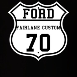 Highway Route 1970 Fairlane Classic Car T Shirt