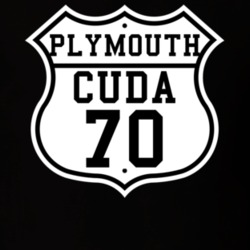 Highway Route 1970 Plymouth Barracuda Classic Car T Shirt