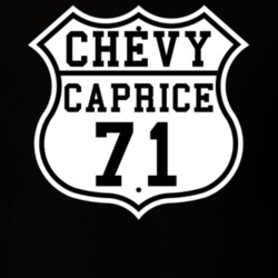 Highway Route 1971 Chevy Caprice Classic Car T Shirt
