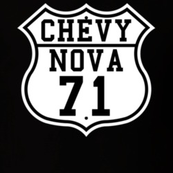 Highway Route 1971 Chevy Nova Classic Car T Shirt