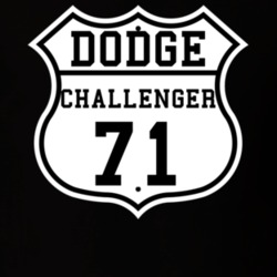 Highway Route 1971 Dodge Challenger Classic Car T Shirt