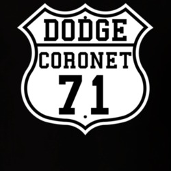 Highway Route 1971 Dodge Coronet Classic Car T Shirt